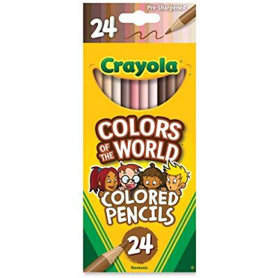 CRAYOLA Knutselwerk 24 kleurpotloden van Colors of the World Vanaf 5 jaar CRAYOLA Knutselwerk 24 kleurpotloden van Colors of the World Vanaf 5 jaar
