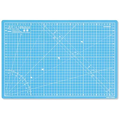 Elan 5-laagse Snijmat Blauw A3, Zelfherstellende 3 mm Snijmat, Knutselmat met Dubbelzijdig Raster, Metrische Snijonderlegger voor Quilten, Naaien, Patchworken, Scrapbooken, enz. 44 x 30 cm Elan 5-laagse Snijmat Blauw A3, Zelfherstellende 3 mm Snijmat, Knutselmat met Dubbelzijdig Raster, Metrische Snijonderlegger voor Quilten, Naaien, Patchworken, Scrapbooken, enz. 44 x 30 cm