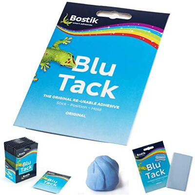 MAX SOLUTIONS Bostik Blu Tack Original herbruikbare lijm voor knutselstokken, positie, laat geen rommel of sporen achter MAX SOLUTIONS Bostik Blu Tack Original herbruikbare lijm voor knutselstokken, positie, laat geen rommel of sporen achter