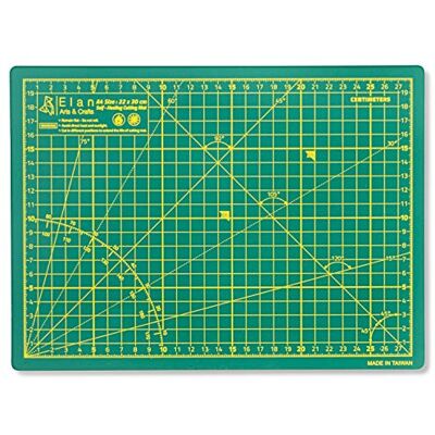 Elan 5-laagse Snijmat Groen A4, Zelfherstellende 3 mm Snijmat, Knutselmat met Dubbelzijdig Raster, Metrische Snijonderlegger voor Quilten, Naaien, Patchworken, Scrapbooken, enz. 30 x 22 cm Elan 5-laagse Snijmat Groen A4, Zelfherstellende 3 mm Snijmat, Knutselmat met Dubbelzijdig Raster, Metrische Snijonderlegger voor Quilten, Naaien, Patchworken, Scrapbooken, enz. 30 x 22 cm