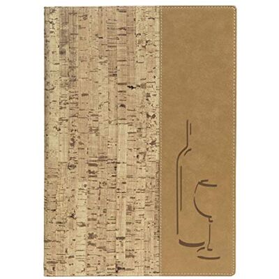 SECURIT Wijnkaart van kunststof in kurkdesign, DIN A4, met dubbel inzetstuk voor 4 pagina's, uittrekbaar tot 40 pagina's, 34, 4 x 25 x 0, 7 cm SECURIT Wijnkaart van kunststof in kurkdesign, DIN A4, met dubbel inzetstuk voor 4 pagina's, uittrekbaar tot 40 pagina's, 34, 4 x 25 x 0, 7 cm