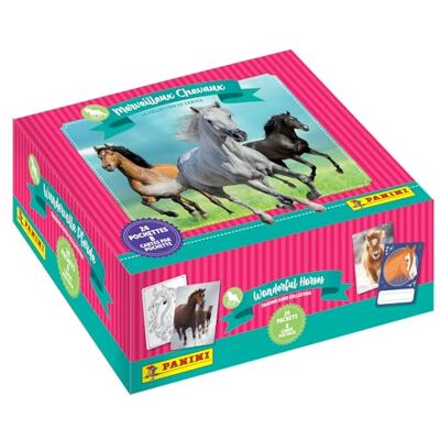 Panini Prachtige paarden handel kaarten doos met 24 zakken, 005011BOX24F Panini Prachtige paarden handel kaarten doos met 24 zakken, 005011BOX24F