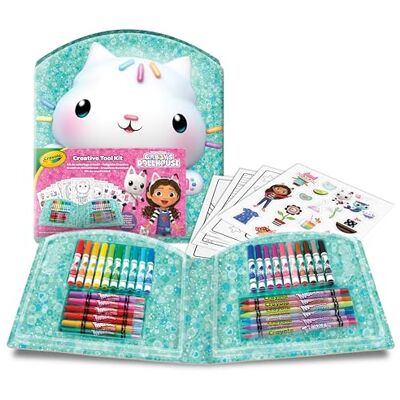 CRAYOLA , Gabby en het magische huis, 40 stuks met viltstiften, waspotloden, kleurplaten, stickers, vanaf 5 jaar, 04-2945 CRAYOLA , Gabby en het magische huis, 40 stuks met viltstiften, waspotloden, kleurplaten, stickers, vanaf 5 jaar, 04-2945