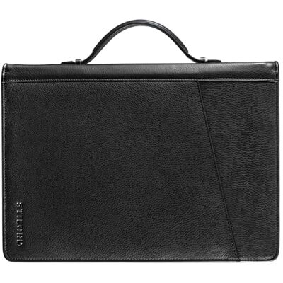 STILORD Kelton Documententas voor kantoor, leer, conferentie, A4, vintage, aktetas, zakelijk, portfolio, documententas, organizer, 13,3 inch, kleur: zwart STILORD Kelton Documententas voor kantoor, leer, conferentie, A4, vintage, aktetas, zakelijk, portfolio, documententas, organizer, 13,3 inch, kleur: zwart