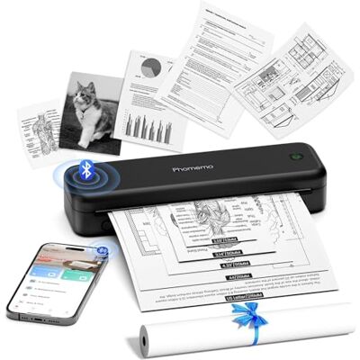 Phomemo M834 thermische printer A4 mobiele printer voor onderweg, Bluetooth-verbinding voor smartphones, ondersteunt A4-thermische rollen en thermisch papier, printer Phomemo M834 thermische printer A4 mobiele printer voor onderweg, Bluetooth-verbinding voor smartphones, ondersteunt A4-thermische rollen en thermisch papier, printer