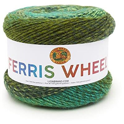 Lion Brand Yarn Company 217-603 Ferris Wheel Wolkbol groenblijvend groen Lion Brand Yarn Company 217-603 Ferris Wheel Wolkbol groenblijvend groen