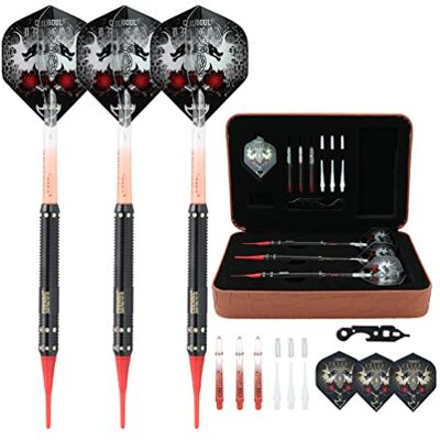 CUESOUL Luxe dartset met zachte punt, 16 gram, met luxe etui (JL-STL-B1106 + D602) CUESOUL Luxe dartset met zachte punt, 16 gram, met luxe etui (JL-STL-B1106 + D602)