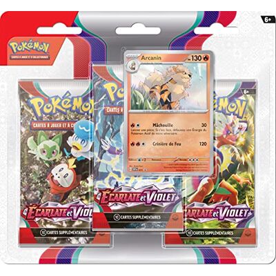Pokémon Set van 3 boosters – Scarlet en Violet Serie 1 (EV01) willekeurig model gezelschapsspel verzamelkaarten vanaf 6 jaar Pokémon Set van 3 boosters – Scarlet en Violet Serie 1 (EV01) willekeurig model gezelschapsspel verzamelkaarten vanaf 6 jaar