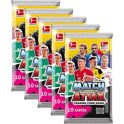 Topps Match Attax Bundesliga 2018/19 5 boosters van 10 kaarten = 50 stuks Topps Match Attax Bundesliga 2018/19 5 boosters van 10 kaarten = 50 stuks