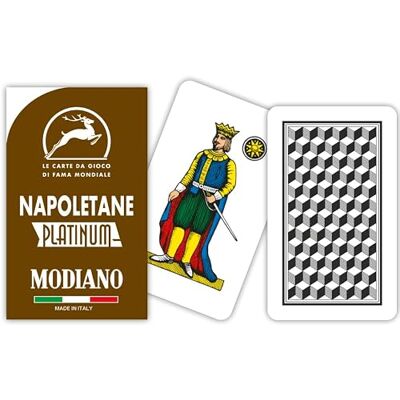 Modiano Bruine Napolitaanse regionale kaarten 100% platina plastic Modiano Bruine Napolitaanse regionale kaarten 100% platina plastic