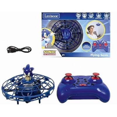Lexibook , UFO Flying Sonic RC met lichten en gebarenbediening, handsfree bediening met oplaadbare batterij, blauw, UFOSNLXB Lexibook , UFO Flying Sonic RC met lichten en gebarenbediening, handsfree bediening met oplaadbare batterij, blauw, UFOSNLXB