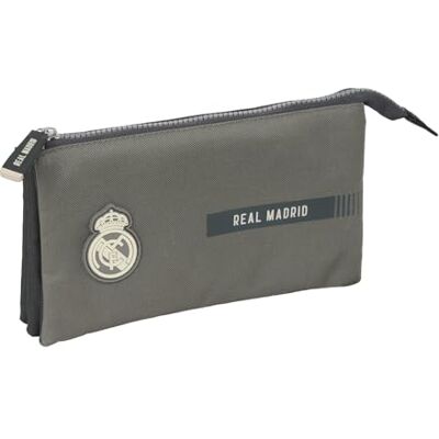 safta Real Madrid 3e team 24/25 drievoudige etui, kinderetui, ideaal voor schoolgaande kinderen, comfortabel en veelzijdig, kwaliteit en sterkte, 22 x 3 x 12 cm, grijs, M,, grijs., informeel safta Real Madrid 3e team 24/25 drievoudige etui, kinderetui, ideaal voor schoolgaande kinderen, comfortabel en veelzijdig, kwaliteit en sterkte, 22 x 3 x 12 cm, grijs, M,, grijs., informeel