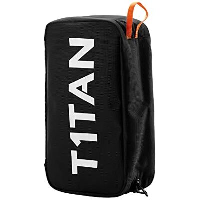 T1TAN Goalkeeper Bag Keeper-gereedschapstas zwart ideaal voor twee paar keepershandschoenen T1TAN Goalkeeper Bag Keeper-gereedschapstas zwart ideaal voor twee paar keepershandschoenen