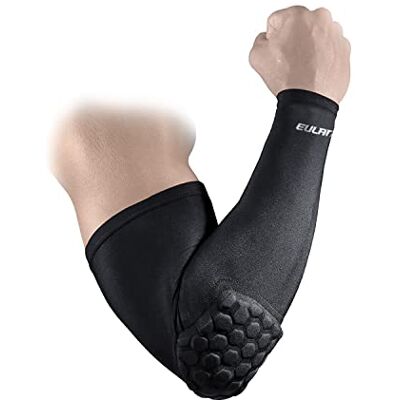 EULANT Elleboogbrace volleybal, manchet arm, basketbal, 1 paar elleboogbescherming voor volleybal, basketbal, voetbal, handbal, tennis, golf, zwart, M EULANT Elleboogbrace volleybal, manchet arm, basketbal, 1 paar elleboogbescherming voor volleybal, basketbal, voetbal, handbal, tennis, golf, zwart, M