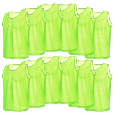 VGEBY 12 stuks sportvesten voor volwassenen, ademende mesh trainingsjas voor voetbal, basketbal, rugby VGEBY 12 stuks sportvesten voor volwassenen, ademende mesh trainingsjas voor voetbal, basketbal, rugby