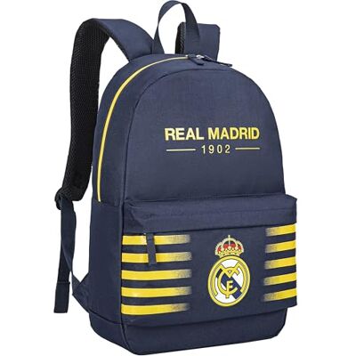 Real Madrid vrijetijds- en schoolrugzak, officiële collectie, marineblauw, 43 x 30 x 14 cm, Navy Blauw Real Madrid vrijetijds- en schoolrugzak, officiële collectie, marineblauw, 43 x 30 x 14 cm, Navy Blauw