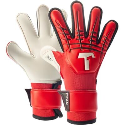 T1TAN Keepershandschoenen, zachte grip, junior keepershandschoenen met de naad aan de binnenkant, voor toekomstige professionals, maat T1TAN Keepershandschoenen, zachte grip, junior keepershandschoenen met de naad aan de binnenkant, voor toekomstige professionals, maat