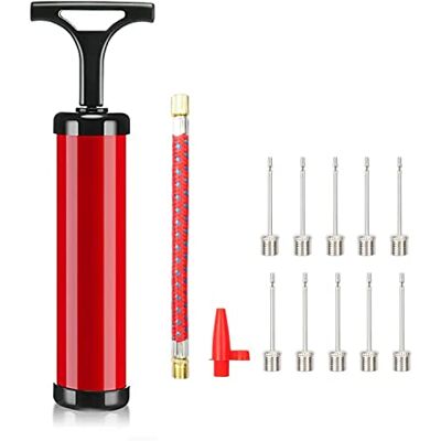 ASelected Draagbare ballonpomp, opblaasset met naald, mondstuk, verlengslang, handpompen voor basketbal, voetbal, volleybal, waterpolo, rugby, oefening, sport, zwembal (13 ASelected Draagbare ballonpomp, opblaasset met naald, mondstuk, verlengslang, handpompen voor basketbal, voetbal, volleybal, waterpolo, rugby, oefening, sport, zwembal (13