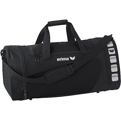 Erima Club 5 Sporttas voor volwassenen, uniseks, zwart/zwart, maat M Erima Club 5 Sporttas voor volwassenen, uniseks, zwart/zwart, maat M