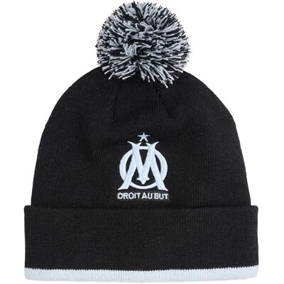 OLYMPIQUE DE MARSEILLE Om Pompon Muts Officiële Collectie OLYMPIQUE DE MARSEILLE Om Pompon Muts Officiële Collectie