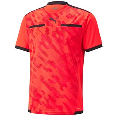 Puma TeamLiga scheidsrechtershirt voor voetbalscheidsrechters, teamsport, textiel, rood/zwart, L Puma TeamLiga scheidsrechtershirt voor voetbalscheidsrechters, teamsport, textiel, rood/zwart, L