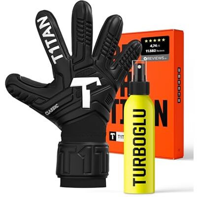 T1TAN Classic 1.0 Keepershandschoenen Black-Out zonder vingerbescherming, voetbalhandschoenen, verschillende maten en kleuren T1TAN Classic 1.0 Keepershandschoenen Black-Out zonder vingerbescherming, voetbalhandschoenen, verschillende maten en kleuren