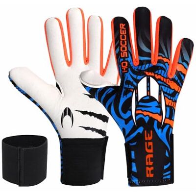 HO Soccer Rage Plus Hazard V2 Blue Keepershandschoenen, uniseks, blauw/oranje HO Soccer Rage Plus Hazard V2 Blue Keepershandschoenen, uniseks, blauw/oranje