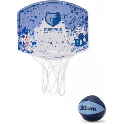 Wilson Mini-basketbalring, NBA-team mini-ring van de Memphis Grizzlies, kunststof Wilson Mini-basketbalring, NBA-team mini-ring van de Memphis Grizzlies, kunststof