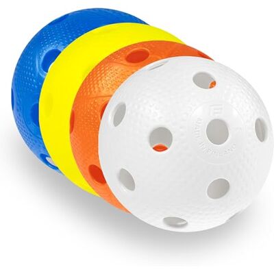 FAT PIPE Floorball & Unihockey 4 stuks wedstrijdballen + trainingsbal met IFF-certificaat voor gecontroleerde kwaliteit Made in Finland FAT PIPE Floorball & Unihockey 4 stuks wedstrijdballen + trainingsbal met IFF-certificaat voor gecontroleerde kwaliteit Made in Finland