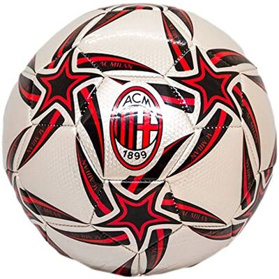 Mondo Toys A.C. MILAN PRO voetbal genaaid officieel product maat 5-400 g kleur rood zwart 13448 Mondo Toys A.C. MILAN PRO voetbal genaaid officieel product maat 5-400 g kleur rood zwart 13448