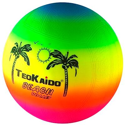 CUCUBA Rubberen waterbal, volleybal, handbal, waterpolo, training of wedstrijd (regenboog), maat 2 CUCUBA Rubberen waterbal, volleybal, handbal, waterpolo, training of wedstrijd (regenboog), maat 2