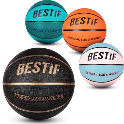 BESTIF Basketbal, maat 5/7, voor kinderen en volwassenen, NBA trainingsbal, voor binnen en buiten BESTIF Basketbal, maat 5/7, voor kinderen en volwassenen, NBA trainingsbal, voor binnen en buiten