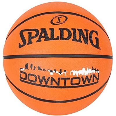 Spalding Downtown Basketbal, rubber, zwart, maat 7 Spalding Downtown Basketbal, rubber, zwart, maat 7