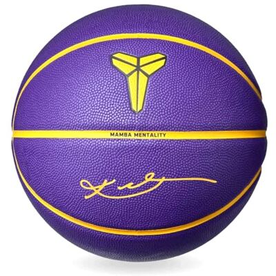Nike All Court N101252251207 Kobe Bryant Edition Basketbal 8P voor binnen en buiten, paars/goud/zwart, maat 7 Nike All Court N101252251207 Kobe Bryant Edition Basketbal 8P voor binnen en buiten, paars/goud/zwart, maat 7
