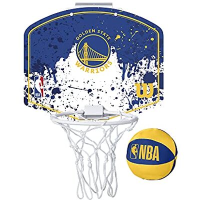 Wilson 1 x mini-basketbalring, NBA-team mini-ring van de Golden State Warriors, kunststof Wilson 1 x mini-basketbalring, NBA-team mini-ring van de Golden State Warriors, kunststof