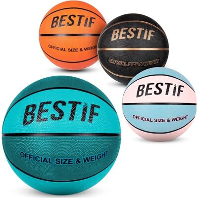 BESTIF Basketbal, maat 5/7, voor kinderen en volwassenen, NBA trainingsbal, voor binnen en buiten BESTIF Basketbal, maat 5/7, voor kinderen en volwassenen, NBA trainingsbal, voor binnen en buiten