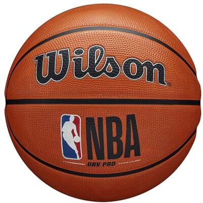 Wilson Basketbal, NBA DRV PRO, Voor buitenterreinen, Rubber, Maat: 7, Bruin Wilson Basketbal, NBA DRV PRO, Voor buitenterreinen, Rubber, Maat: 7, Bruin