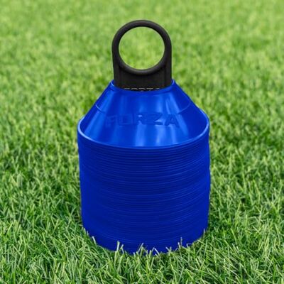 FORZA Mini-markeringspunten voor sporttraining, 50/1000 stuks, duurzame en veelzijdige kegels voor voetbal, rugby en meer, transporthouder FORZA Mini-markeringspunten voor sporttraining, 50/1000 stuks, duurzame en veelzijdige kegels voor voetbal, rugby en meer, transporthouder
