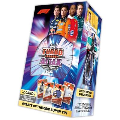 Topps Formula 1 2026 Turbo Attax Super Tin Greats of the Grid Topps Formula 1 2026 Turbo Attax Super Tin Greats of the Grid