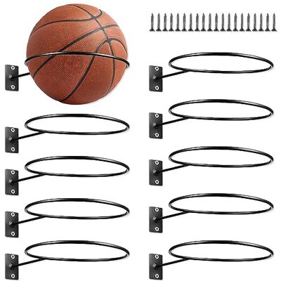 mizikuu 10 stuks muurhouders voor voetbal, basketbal, volleybal, rugby, met 20 schroeven mizikuu 10 stuks muurhouders voor voetbal, basketbal, volleybal, rugby, met 20 schroeven