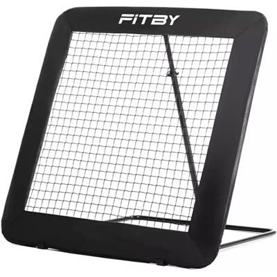 Fitby Rebounder 100 × 100 cm, opvouwbaar trainingsnet met 5 verstelbare hoeken, stalen frame, 20 elastieken, inclusief haringen, voor voetbal, handbal en Chukball Fitby Rebounder 100 × 100 cm, opvouwbaar trainingsnet met 5 verstelbare hoeken, stalen frame, 20 elastieken, inclusief haringen, voor voetbal, handbal en Chukball