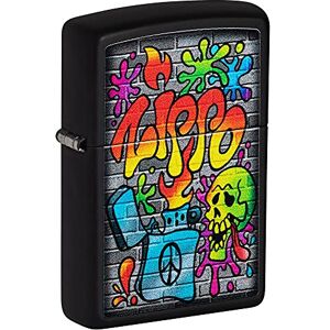 Zippo aansteker, metaal, zwart, eenheidsmaat Zippo aansteker, metaal, zwart, eenheidsmaat