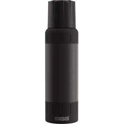 Sigg Alpine Star Black thermosfles met beker, 27 uur warm, 100 uur koud, compact, robuust, lekvrij, BPA-vrij, voor buiten, kamperen, wandelen, zwart, 1 liter Sigg Alpine Star Black thermosfles met beker, 27 uur warm, 100 uur koud, compact, robuust, lekvrij, BPA-vrij, voor buiten, kamperen, wandelen, zwart, 1 liter