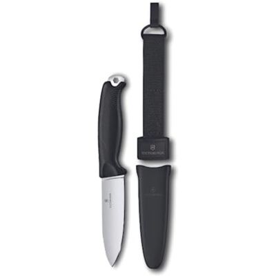 Victorinox Venture zakmes, 5 functies, Zwitsers Made, buitenmes met vast lemmet, y c. Lemmet 10,5 cm en zeshoekig gat, volledige zijde, zwart Victorinox Venture zakmes, 5 functies, Zwitsers Made, buitenmes met vast lemmet, y c. Lemmet 10,5 cm en zeshoekig gat, volledige zijde, zwart