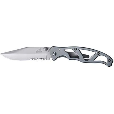 Gerber Zakmes met gedeeltelijk gekarteld lemmet en zakclip, lemmetlengte: 7,6 cm, Paraframe I Folding Clip Knife, roestvrij staal, 31-003627 Gerber Zakmes met gedeeltelijk gekarteld lemmet en zakclip, lemmetlengte: 7,6 cm, Paraframe I Folding Clip Knife, roestvrij staal, 31-003627