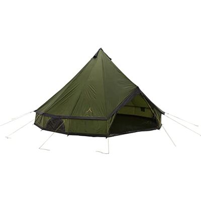 Canyon Indiana 10 Tente ronde/Tente de groupe XXL de 5 m de diamètre/Imperméable et résistante au vent/Forme tipi pour le camping et l'extérieur/Montage rapide grâce à la barre centrale Canyon Indiana 10 Tente ronde/Tente de groupe XXL de 5 m de diamètre/Imperméable et résistante au vent/Forme tipi pour le camping et l'extérieur/Montage rapide grâce à la barre centrale