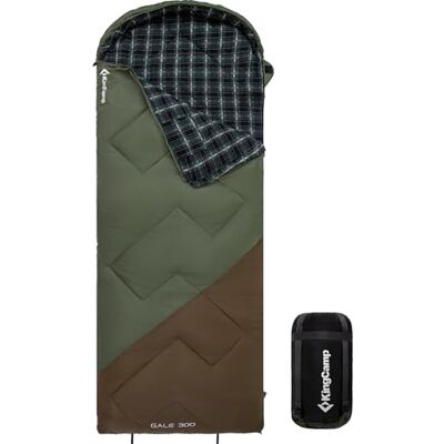 KingCamp Katoenen flanellen slaapzak met capuchon, slaapzakken voor volwassenen en kinderen, warme winterslaapzak, lichte camping mummieslaapzak, envelopstijl KingCamp Katoenen flanellen slaapzak met capuchon, slaapzakken voor volwassenen en kinderen, warme winterslaapzak, lichte camping mummieslaapzak, envelopstijl