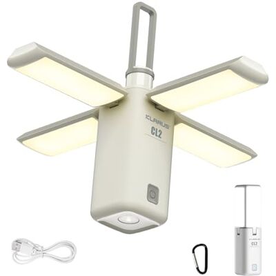 klarus CL2 Multifunctionele campinglamp, 10.000 mAh, oplaadbaar, campinglantaarn, vervormbaar, 750 lumen, 8 verlichtingsmodi, IPX5 waterdichte led-lantaarn voor tenten, vissen, noodwandelingen klarus CL2 Multifunctionele campinglamp, 10.000 mAh, oplaadbaar, campinglantaarn, vervormbaar, 750 lumen, 8 verlichtingsmodi, IPX5 waterdichte led-lantaarn voor tenten, vissen, noodwandelingen