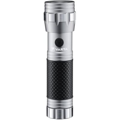 Varta Brite Essential F10 LED-zaklamp, aluminium, rubberen handgreep Drukknop, schokbestendig, high-performance led, zonder batterijen, robuuste en duurzame behuizing, voor dagelijks gebruik Varta Brite Essential F10 LED-zaklamp, aluminium, rubberen handgreep Drukknop, schokbestendig, high-performance led, zonder batterijen, robuuste en duurzame behuizing, voor dagelijks gebruik