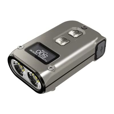 Nitecore TINI 2 Titanium Kleine oplaadbare USB C 500 lumen led-zaklamp in 5 niveaus tot 600 uur looptijd Nitecore TINI 2 Titanium Kleine oplaadbare USB C 500 lumen led-zaklamp in 5 niveaus tot 600 uur looptijd